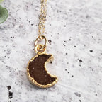 Druzy Moon Layering Necklace Crystal Necklaces La Vie Bien Druzy Moon Layering Necklace