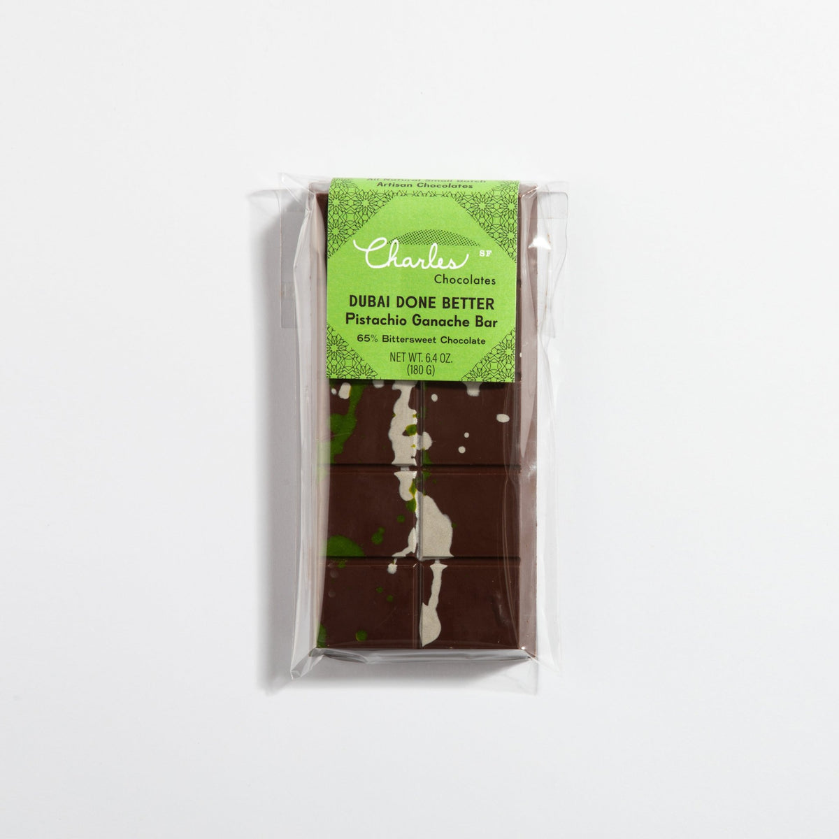 Dubai Done Better - Pistachio Bittersweet Chocolate Ganache Bar Dubai Done Better Bars La Vie Bien Dubai Done Better - Pistachio Bittersweet Chocolate Ganache Bar