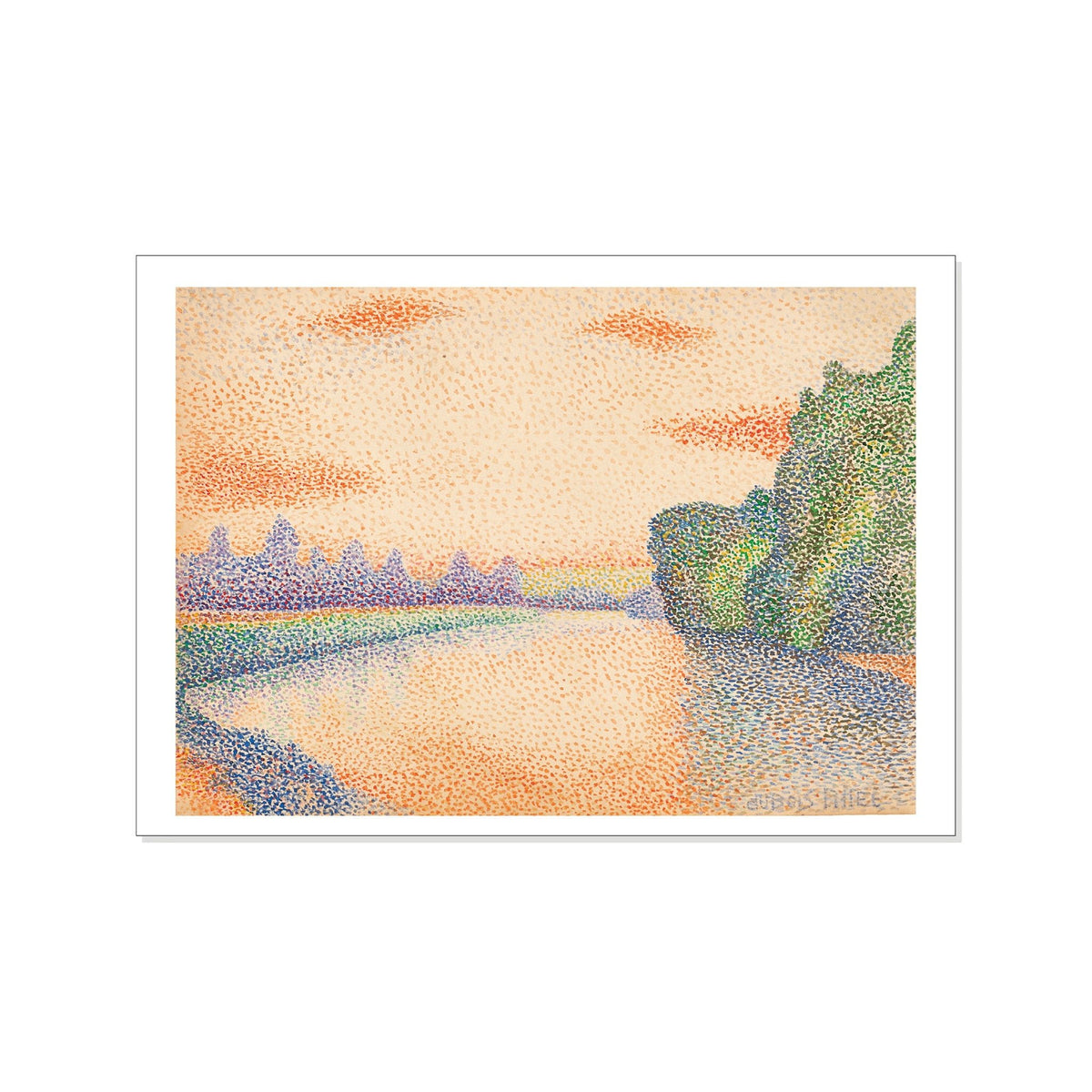 Dubois-Pillet - The Banks of the Marne at Dawn - Postcard STATIONERY La Vie Bien Dubois-Pillet - The Banks of the Marne at Dawn - Postcard