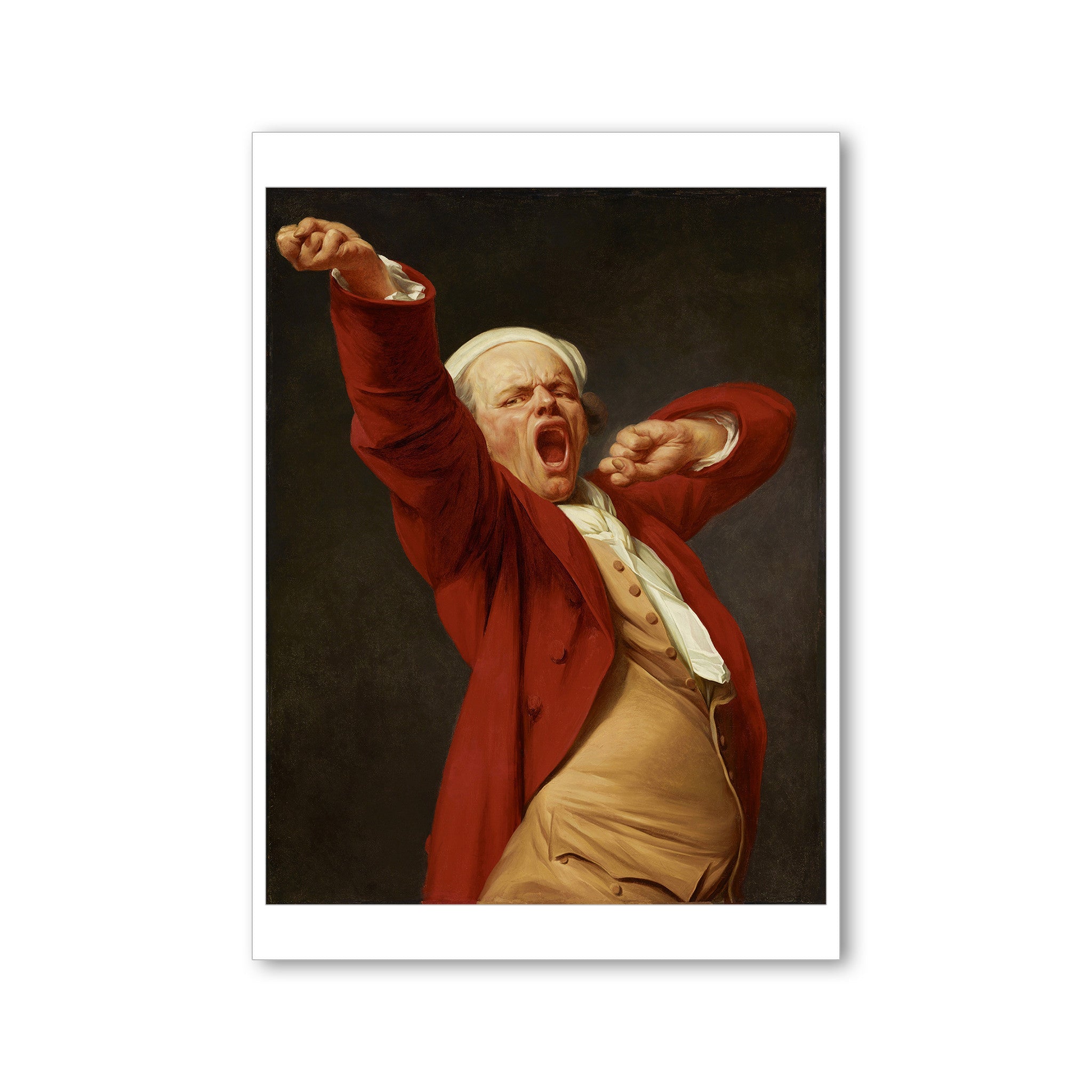 Ducreux - Self Portrait, Yawning - Postcard STATIONERY La Vie Bien Ducreux - Self Portrait, Yawning - Postcard
