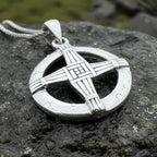 Dundalk Irish Saint Brigid's Cross Necklace in Sterling Silver Pendant La Vie Bien Dundalk Irish Saint Brigid's Cross Necklace in Sterling Silver