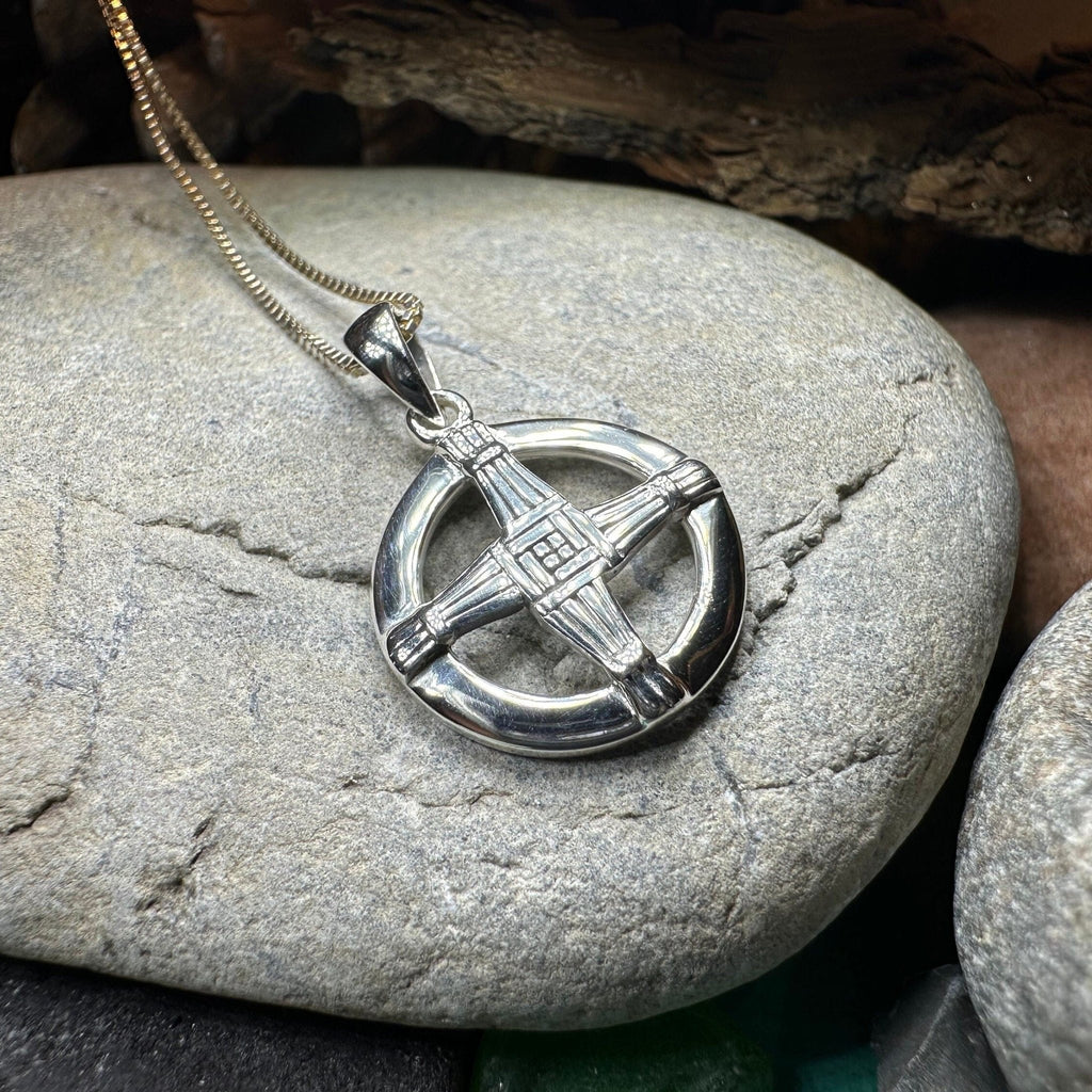 Dundalk Irish Saint Brigid's Cross Necklace in Sterling Silver Pendant La Vie Bien Dundalk Irish Saint Brigid's Cross Necklace in Sterling Silver