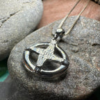 Dundalk Irish Saint Brigid's Cross Necklace in Sterling Silver Pendant La Vie Bien Dundalk Irish Saint Brigid's Cross Necklace in Sterling Silver