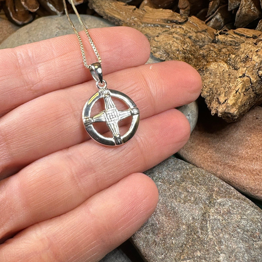Dundalk Irish Saint Brigid's Cross Necklace in Sterling Silver Pendant La Vie Bien Dundalk Irish Saint Brigid's Cross Necklace in Sterling Silver