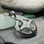 Dundalk Irish Saint Brigid's Cross Necklace in Sterling Silver Pendant La Vie Bien Dundalk Irish Saint Brigid's Cross Necklace in Sterling Silver
