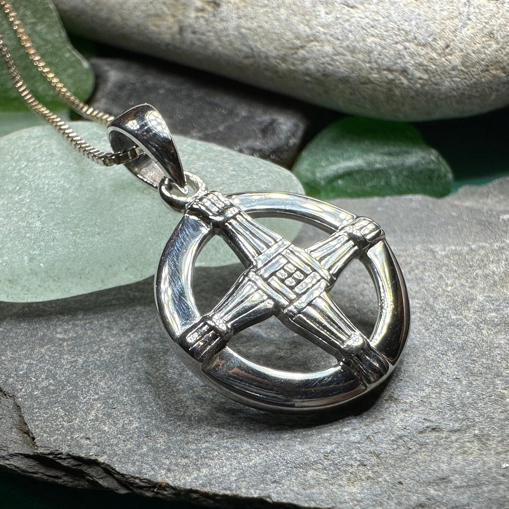 Dundalk Irish Saint Brigid's Cross Necklace in Sterling Silver Pendant La Vie Bien Dundalk Irish Saint Brigid's Cross Necklace in Sterling Silver