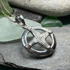 Dundalk Irish Saint Brigid's Cross Necklace in Sterling Silver Pendant La Vie Bien Dundalk Irish Saint Brigid's Cross Necklace in Sterling Silver