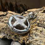 Dundalk Irish Saint Brigid's Cross Necklace in Sterling Silver Pendant La Vie Bien Dundalk Irish Saint Brigid's Cross Necklace in Sterling Silver