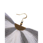 Duo Cleo Tassel Grey Earrings - Thailand Jewelry La Vie Bien Duo Cleo Tassel Grey Earrings - Thailand