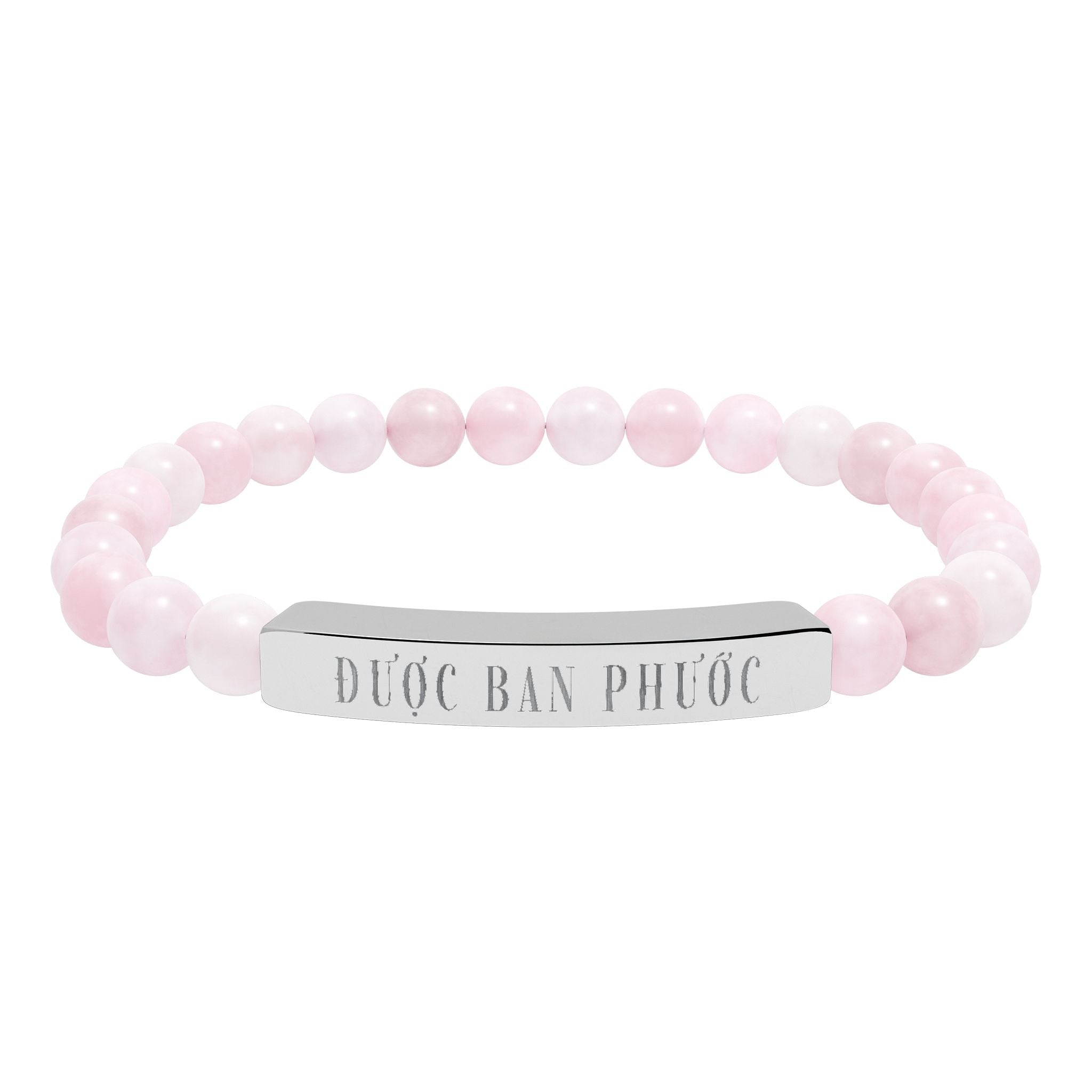 Được ban phước Vietnamese Blessing beaded bracelet, Good fortune Engraved Natural Stone Stretch Bar Bracelet Accessories La Vie Bien Được ban phước Vietnamese Blessing beaded bracelet, Good fortune Engraved Natural Stone Stretch Bar Bracelet