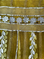 Dupatta with Silver Gota Work Stole / Duppata La Vie Bien Dupatta with Silver Gota Work