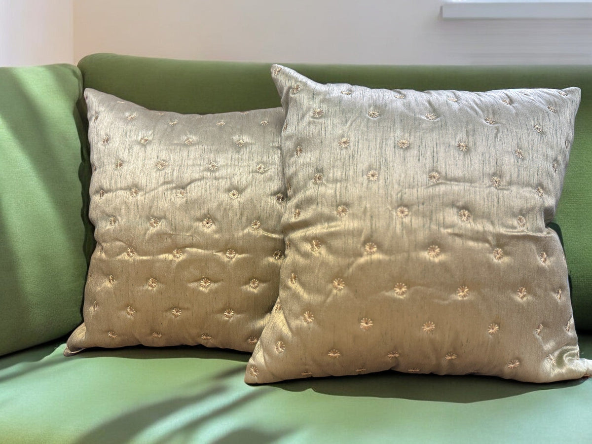 Dupioni Silk Star Cushion or Pillow Cover, Set of 2 Cushion Cover La Vie Bien Dupioni Silk Star Cushion or Pillow Cover, Set of 2