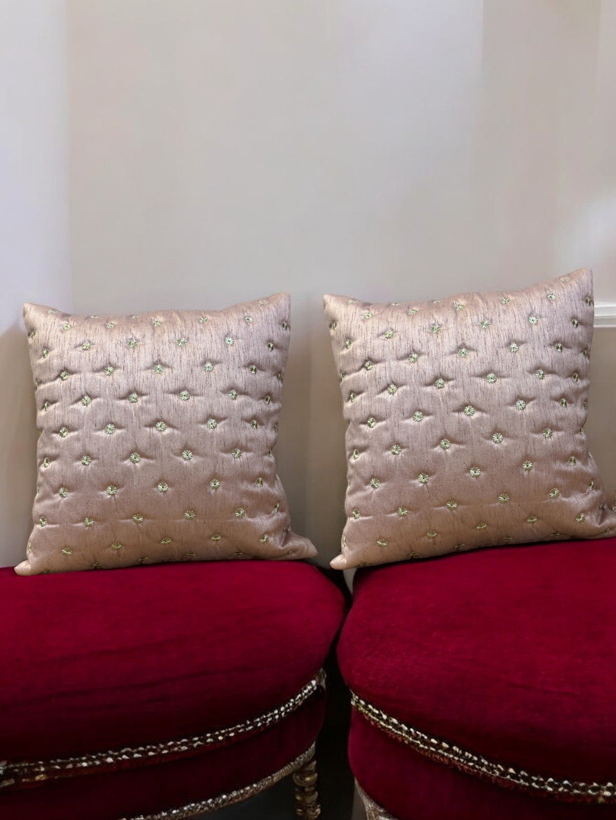 Dupioni Silk Star Cushion or Pillow Cover, Set of 2 Cushion Cover La Vie Bien Dupioni Silk Star Cushion or Pillow Cover, Set of 2