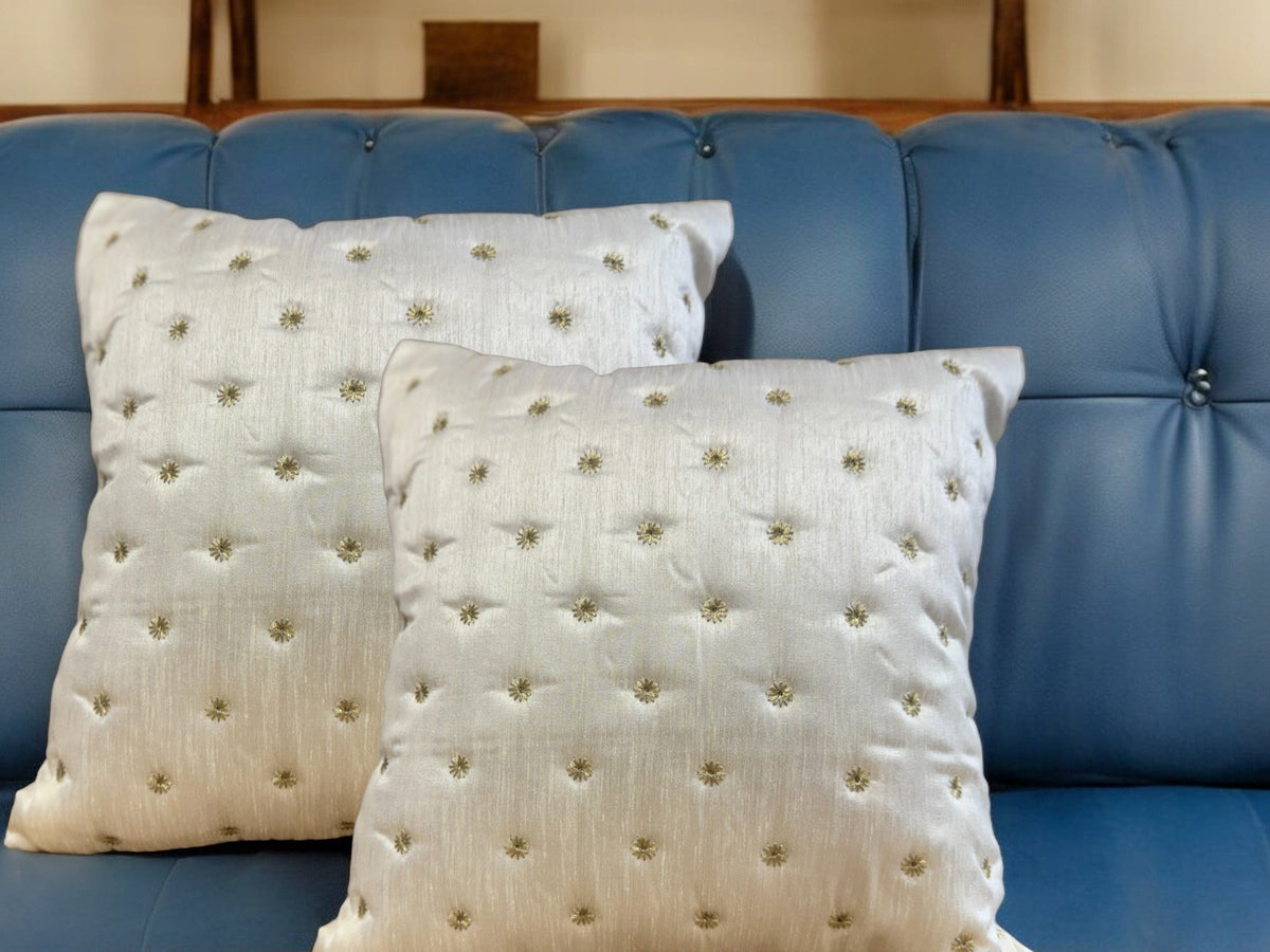 Dupioni Silk Star Cushion or Pillow Cover, Set of 2 Cushion Cover La Vie Bien Dupioni Silk Star Cushion or Pillow Cover, Set of 2