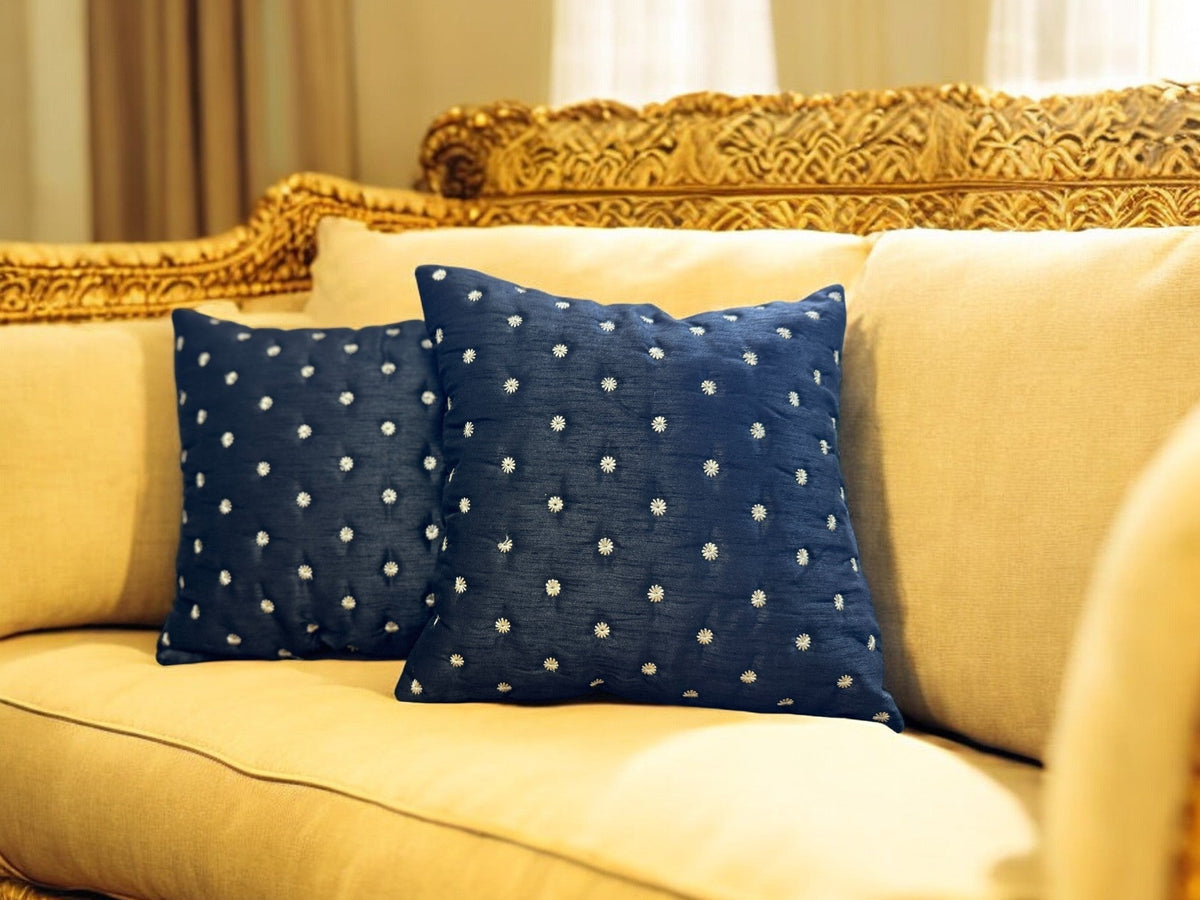 Dupioni Silk Star Cushion or Pillow Cover, Set of 2 Cushion Cover La Vie Bien Dupioni Silk Star Cushion or Pillow Cover, Set of 2
