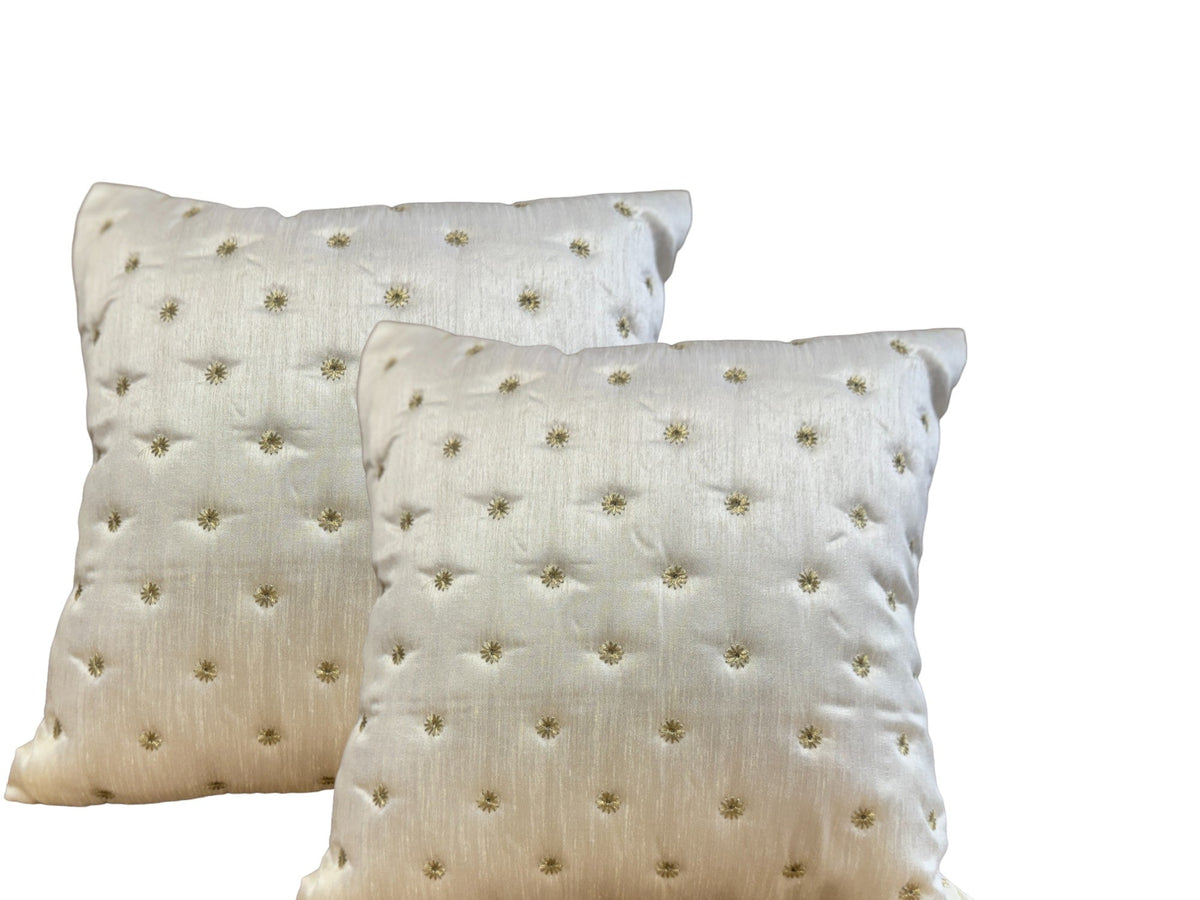 Dupioni Silk Star Cushion or Pillow Cover, Set of 2 Cushion Cover La Vie Bien Dupioni Silk Star Cushion or Pillow Cover, Set of 2