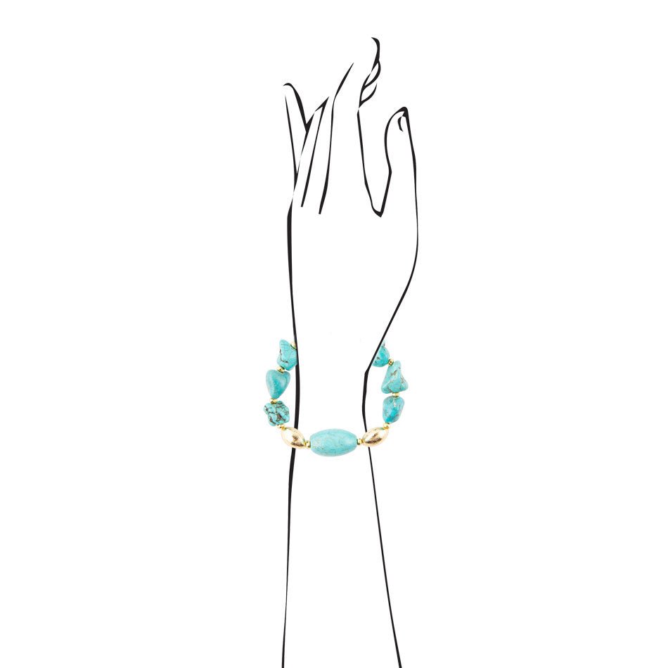 Durango Chunky Turquoise Stretch Bracelet