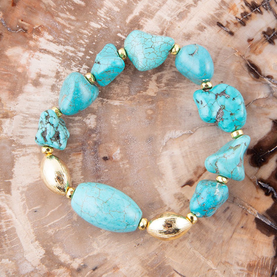 Durango Chunky Turquoise Stretch Bracelet