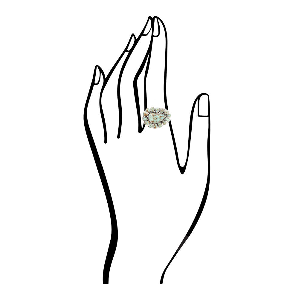 Durango Turquoise Multi-Stone Ring Rings La Vie Bien Durango Turquoise Multi-Stone Ring