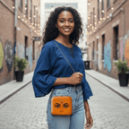Durga Maa Portrait with Bindi Printed Clutch Clutch La Vie Bien Durga Maa Portrait with Bindi Printed Clutch
