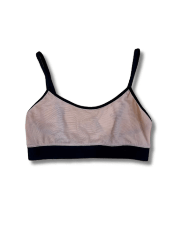 Dusty Blush Mesh Bra by wearswoop.com