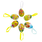 Set of 6 Chicks Vintage Style Hanging Easter Egg Ornaments
