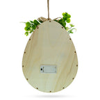 Illuminated LED Wooden Easter Egg Hanging Decor 12.5 Inches Tall