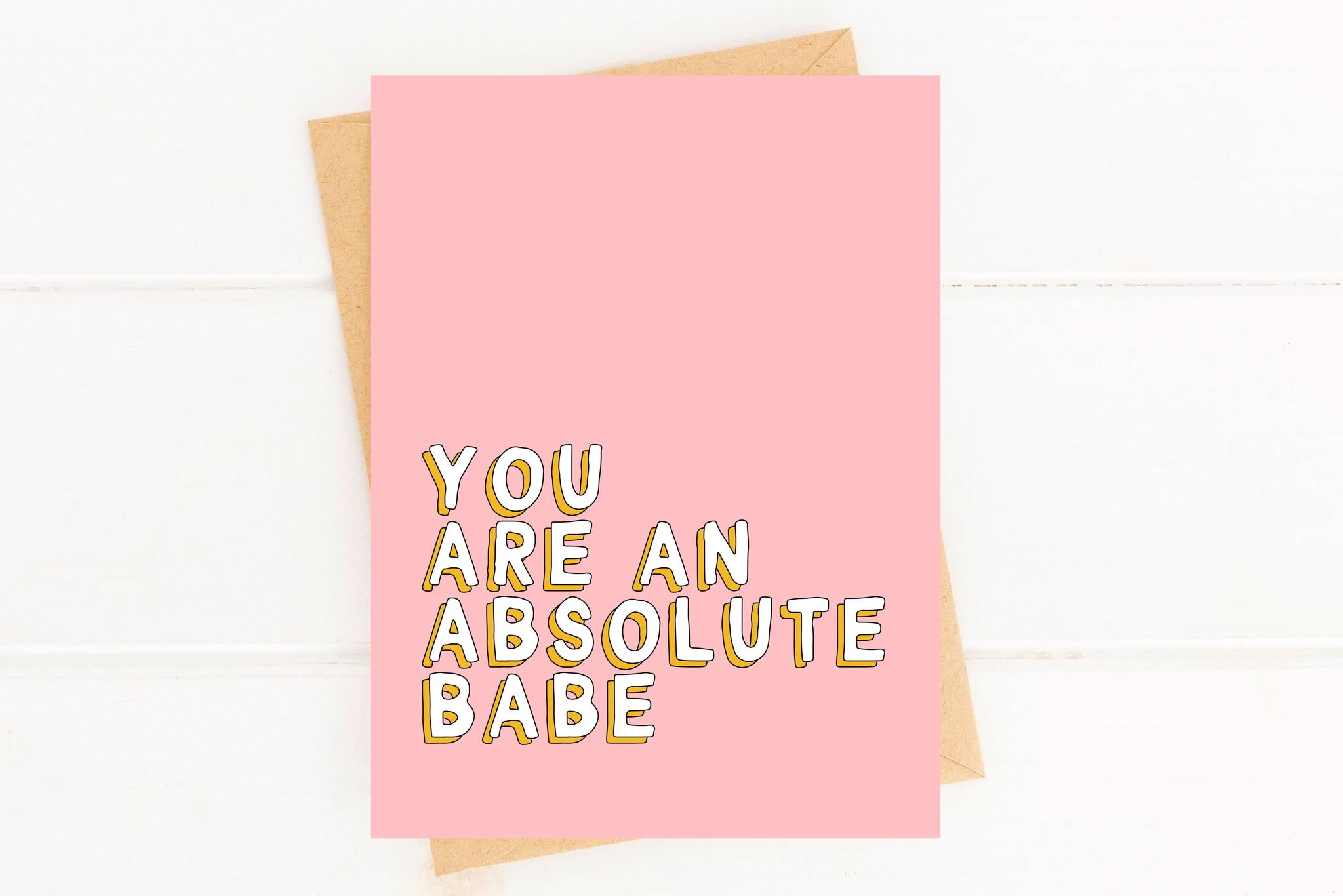 You Are an Absolute Babe Cute Love Card for Partner by Five Dot Post
