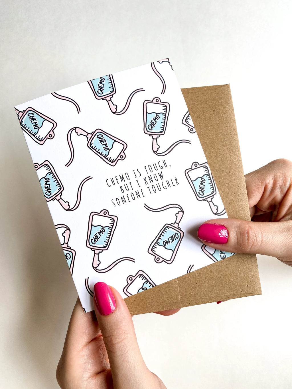 Chemo is Tough Cancer Get Well Card by Five Dot Post