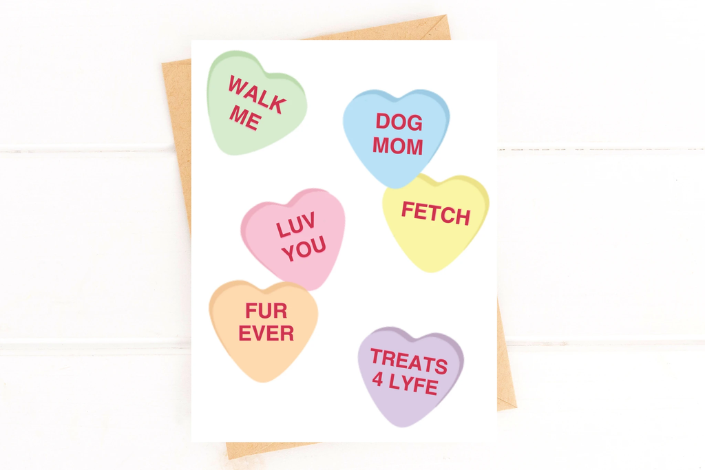 Dog Mom Funny Valentines Day Card for Dog Parents Valentine for Girlfriend Card by Five Dot Post