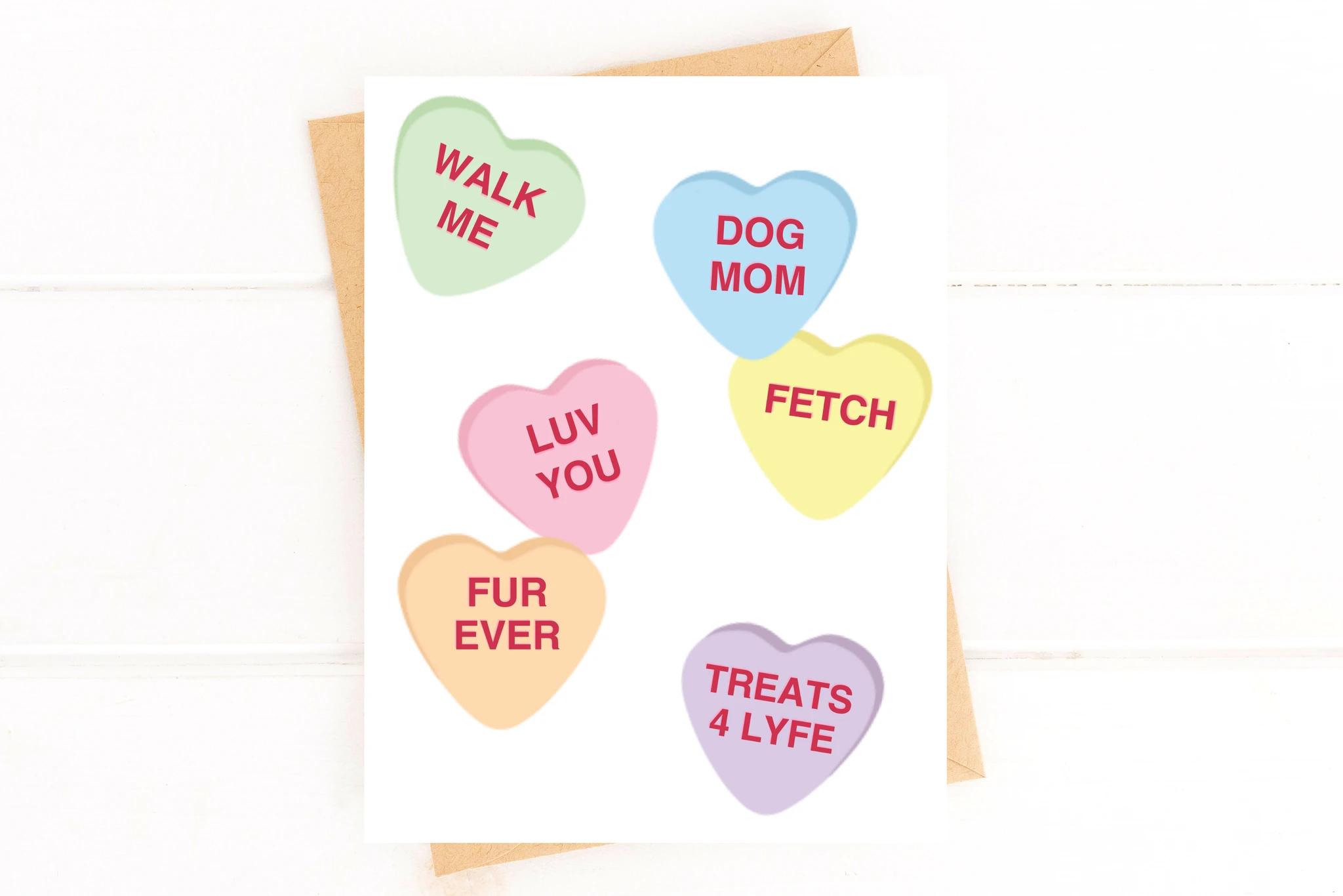 Dog Mom Funny Valentines Day Card for Dog Parents Valentine for Girlfriend Card by Five Dot Post