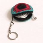 Earbud | Airpod Case Round Crochet Coin Purse | Keychain - Guatemala Keychains La Vie Bien Earbud | Airpod Case Round Crochet Coin Purse | Keychain - Guatemala