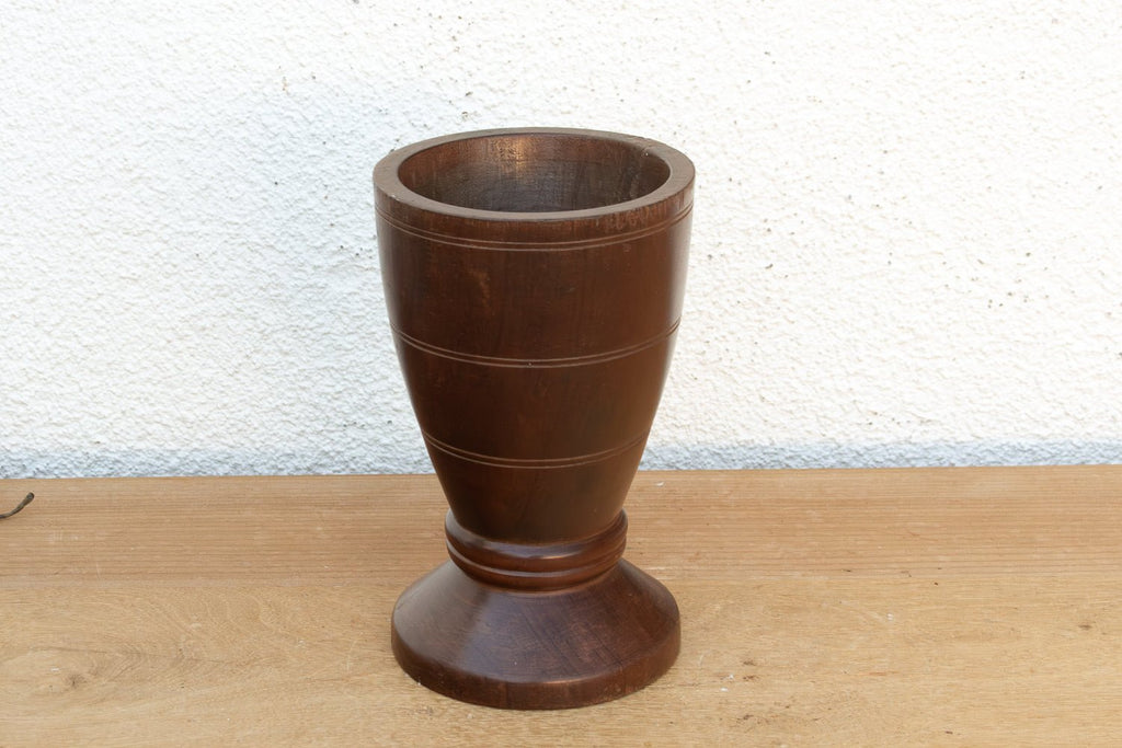 Early 20th Century Ceylon Turned Wood Goblet Vase La Vie Bien Early 20th Century Ceylon Turned Wood Goblet