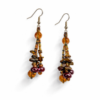 Luzy Seed Bead Dangly Earrings - Guatemala