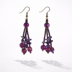Luzy Seed Bead Dangly Earrings - Guatemala