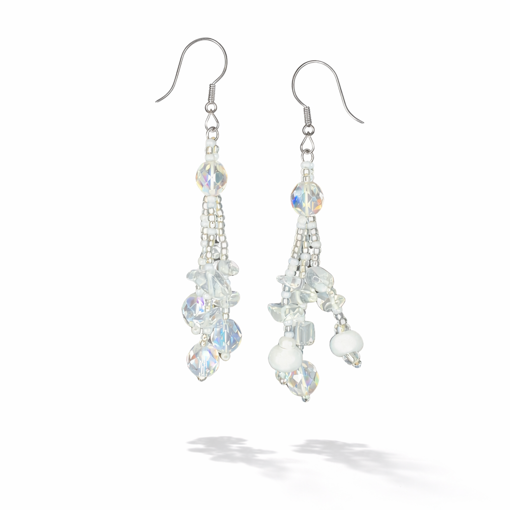 Luzy Seed Bead Dangly Earrings - Guatemala