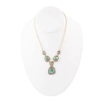 Earth and Sky Blue Turquoise Golden Necklace by Barse Jewelry
