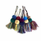 Earth Tone Friendship Tassel Zipper Pull with Pom Poms | Handmade in Mexico Zipper Pulls La Vie Bien Earth Tone Friendship Tassel Zipper Pull with Pom Poms | Handmade in Mexico