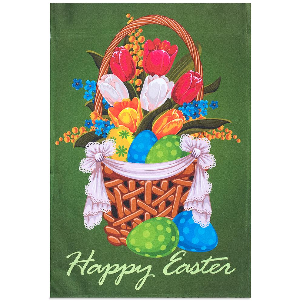 Easter Basket Polyester Garden Outdoor Flag 12 x 18 Inches Easter > Outdoor La Vie Bien Easter Basket Polyester Garden Outdoor Flag 12 x 18 Inches