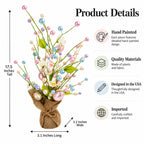 Easter Berry & Egg Floral Branch Arrangement Spring Tabletop Centerpiece with Burlap Base 17.5 Inches Easter > Figurines La Vie Bien Easter Berry & Egg Floral Branch Arrangement Spring Tabletop Centerpiece with Burlap Base 17.5 Inches