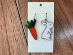 Easter Bunny & Carrot Dangle Earrings
