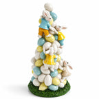Easter Bunny Climbing Egg Tower Playful Rabbit Figurine for Spring Decor 10.6 Inches Easter > Figurines > Bunnies La Vie Bien Easter Bunny Climbing Egg Tower Playful Rabbit Figurine for Spring Decor 10.6 Inches