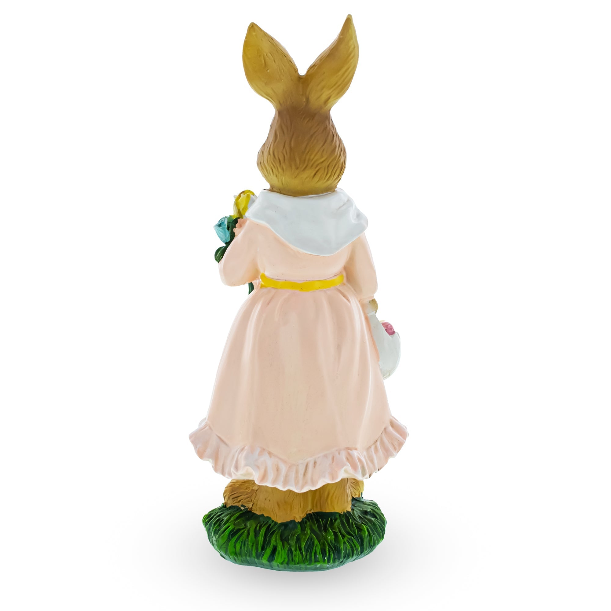 Easter Bunny Figurine with Flowers - Spring Rabbit Decor 8.7 Inches Easter > Figurines > Bunnies La Vie Bien Easter Bunny Figurine with Flowers - Spring Rabbit Decor 8.7 Inches