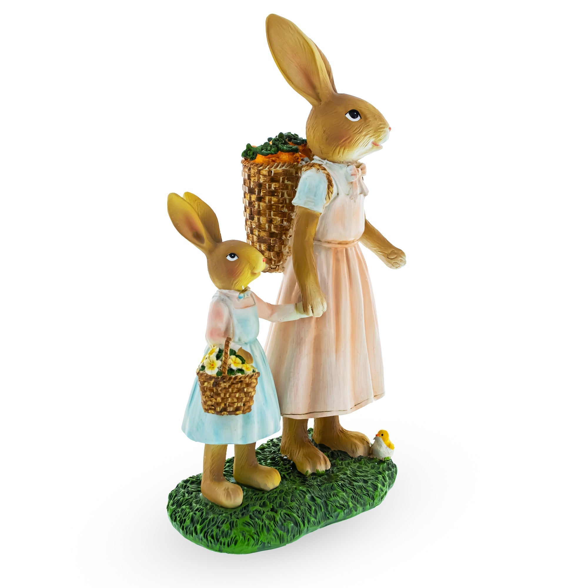 Easter Bunny Mother and Child Figurine - Spring Home Decor 11 Inches Easter > Figurines > Bunnies La Vie Bien Easter Bunny Mother and Child Figurine - Spring Home Decor 11 Inches