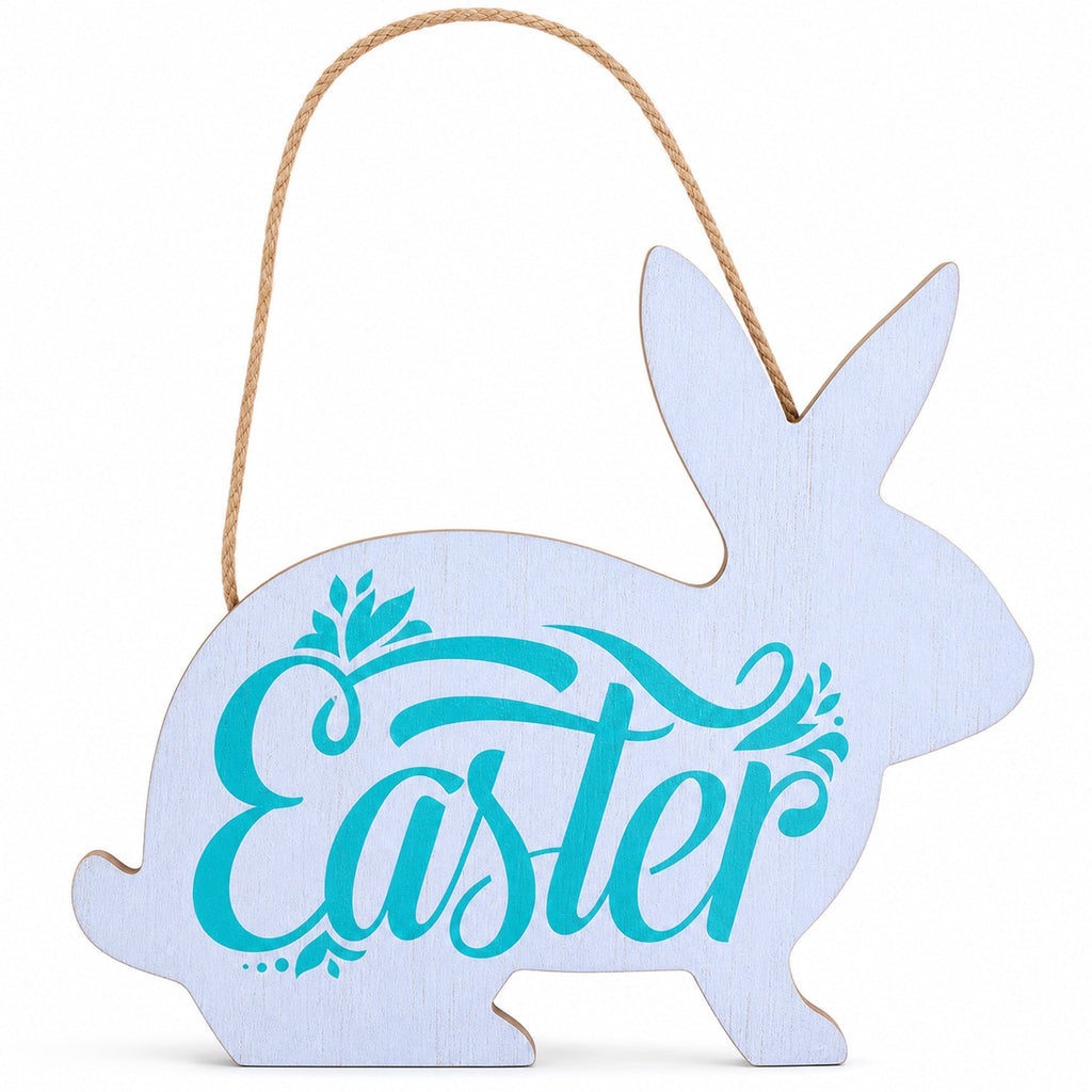 Easter Bunny Wooden Wall Sign 9.3 Inches Easter > Wall Decorations La Vie Bien Easter Bunny Wooden Wall Sign 9.3 Inches