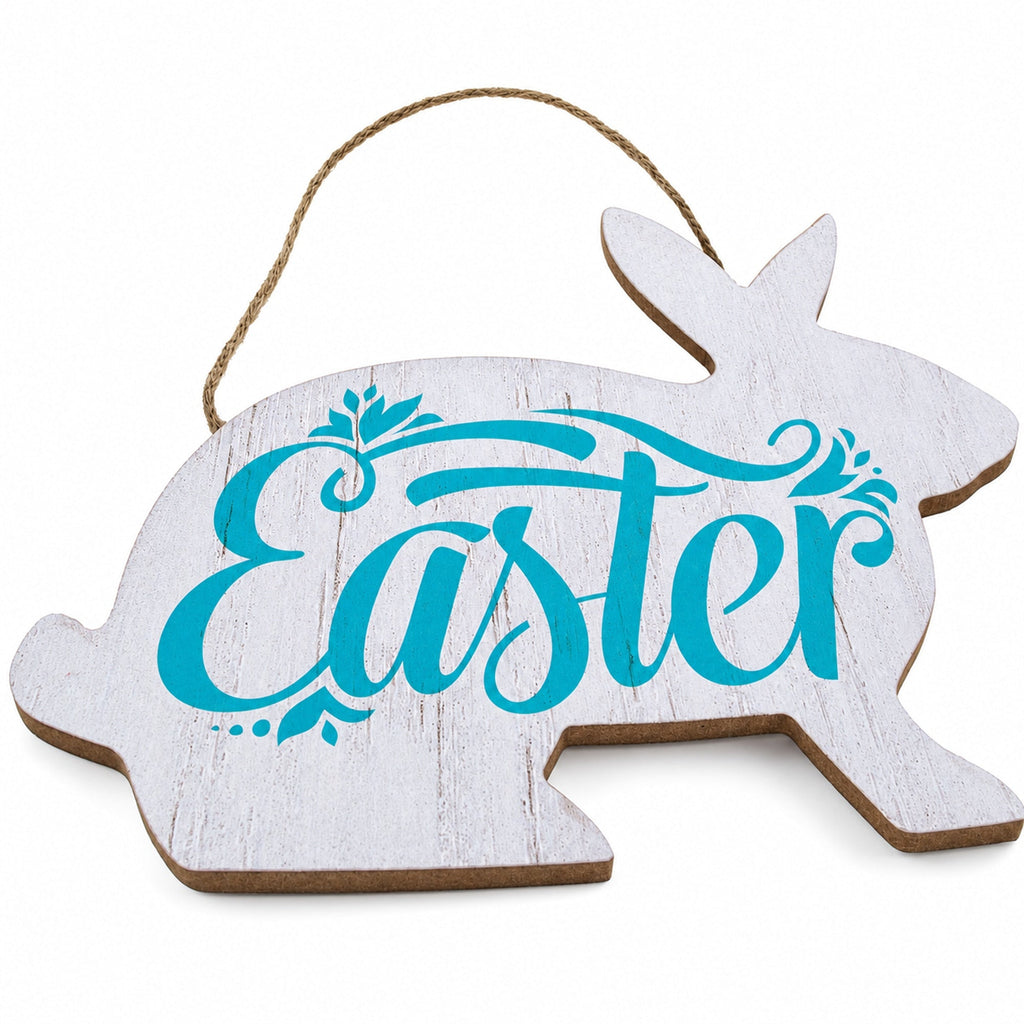 Easter Bunny Wooden Wall Sign 9.3 Inches Easter > Wall Decorations La Vie Bien Easter Bunny Wooden Wall Sign 9.3 Inches