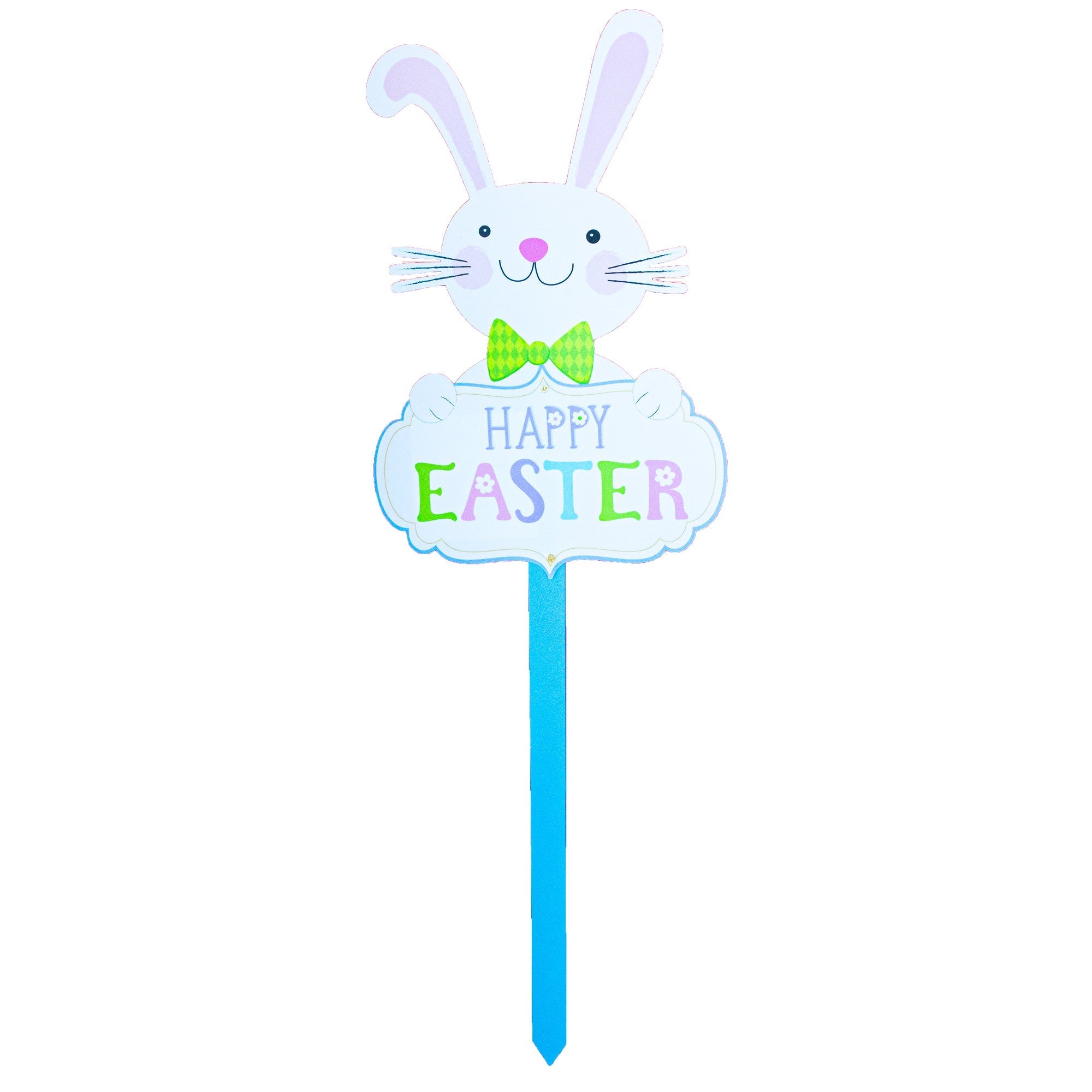 Easter Bunny Yard Sign Happy Easter Outdoor Lawn Decor with Stake Spring Garden Decoration 23.6 Inches Tall Easter > Outdoor La Vie Bien Easter Bunny Yard Sign Happy Easter Outdoor Lawn Decor with Stake Spring Garden Decoration 23.6 Inches Tall