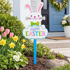 Easter Bunny Yard Sign Happy Easter Outdoor Lawn Decor with Stake Spring Garden Decoration 23.6 Inches Tall Easter > Outdoor La Vie Bien Easter Bunny Yard Sign Happy Easter Outdoor Lawn Decor with Stake Spring Garden Decoration 23.6 Inches Tall