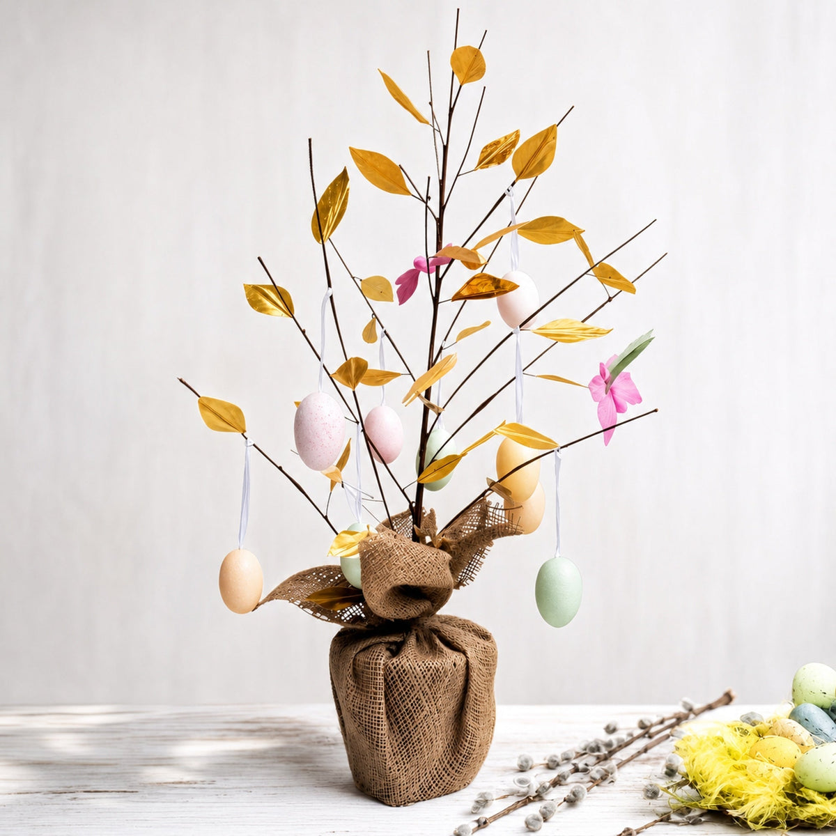 Easter Egg Branch Tree Centerpiece Tabletop Decoration with Butterflies 24 Inches Tall Easter > Figurines La Vie Bien Easter Egg Branch Tree Centerpiece Tabletop Decoration with Butterflies 24 Inches Tall