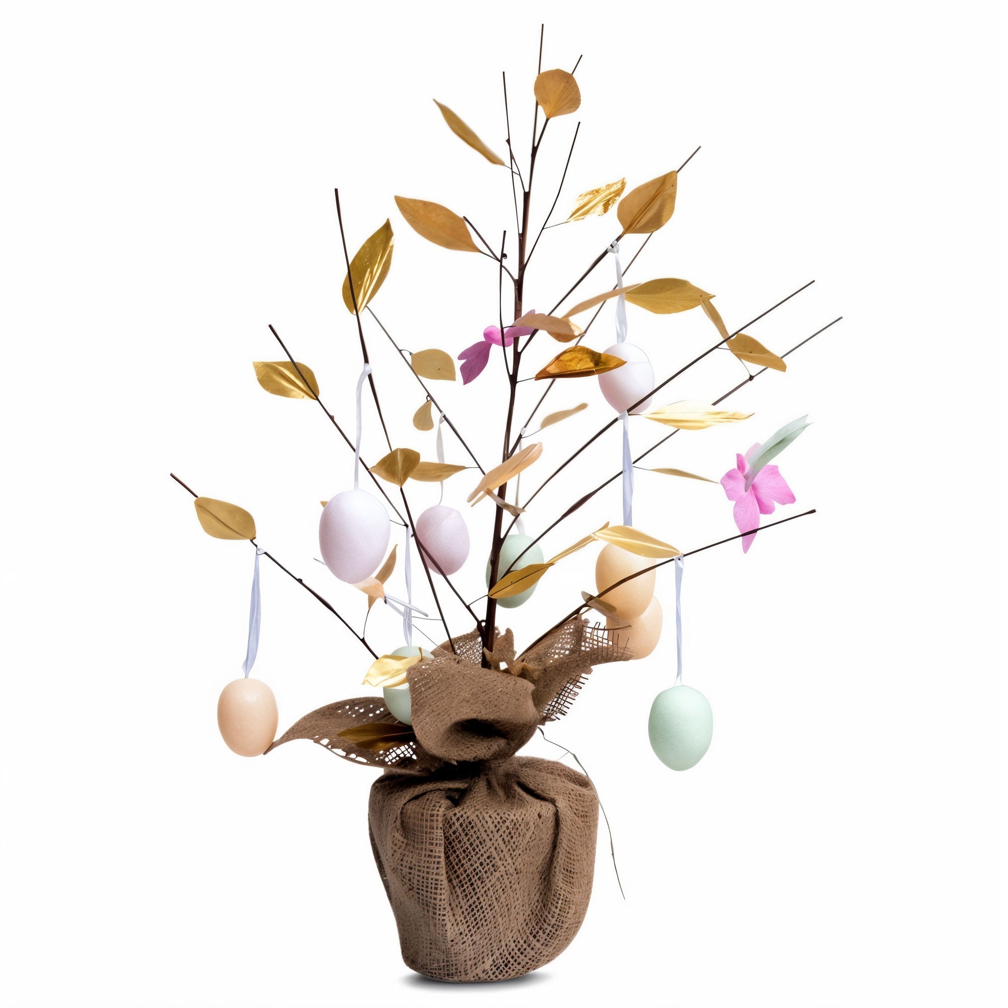 Easter Egg Branch Tree Centerpiece Tabletop Decoration with Butterflies 24 Inches Tall Easter > Figurines La Vie Bien Easter Egg Branch Tree Centerpiece Tabletop Decoration with Butterflies 24 Inches Tall